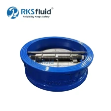 Cina Valvola di non ritorno a doppia piastra in ghisa PN16 tipo wafer da 8 pollici per condutture dell'acqua produttore