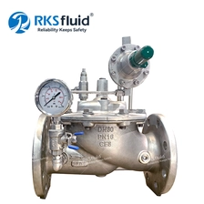 China K200-Regelventil aus duktilem Eisen, EN1092-2, kundenspezifisches SS304 SS316-Flansch-Druckminderventil für Wasser Hersteller