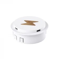 中国 创新型嵌入式家具无线充电器，具有弹出式可伸缩设计和双 USB 充电端口，适合办公桌使用 (MH-D27) 制造商