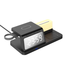 Cina Stazione sveglia multifunzione con ricarica wireless da 15 W a prezzo competitivo con luce LED a 7 colori e porta USB aggiuntiva per la ricarica di Apple Watch (MH-D70) produttore