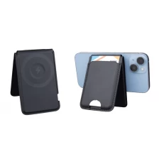 Cina Supporto per caricabatterie wireless veloce magnetico 3 in 1 in materiale PU portatile con porta carte per tutti gli Apple Watch o AirPods o ricarica per iPhone (MH-D78) produttore