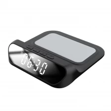 Cina Stazione sveglia per caricabatterie wireless veloce da 15 W di vendita calda con display LED digitale per tutti gli smartphone e auricolari abilitati Qi (MH-D60) produttore