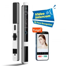 China Tuya App Full Automatic 3D Face Recogination Video Intercom Aluminum Door Lock manufacturer