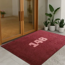 China Custom ontworpen gedrukte Logo binnenlandse Matting Entry entreematten manufacturer