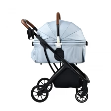 Cina nuovo design Pieghevole 4 ruote Pet Jogger buggy carrier Passeggino Carrello da viaggio per cucciolo di gatto produttore