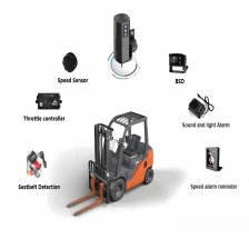 China china Richmor  AI Forklift solution ,built in DMS have speed control support blind sport detection trottle controllar intelligent smart solution waterproof and vandal proof,gps g-sensor manufacturer