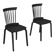 China Solid Wood Slat Back Windsor Chair (Set of 2) manufacturer