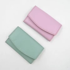 China Colorful leather card holder supplier- Fancy color Dollaro leather card case-Name card case factory manufacturer