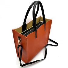 China Ladies tote bag factory-woman leather colorful tote bag manufacturer manufacturer