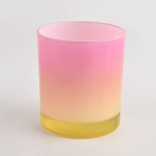 China home decor new fresh color glass candle jar manufacturer