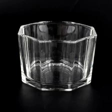 China luxury 8 edges glass candle jars manufacturer