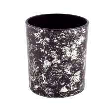 China Luxury black glass candle jar for making supply wholesale manufacturer