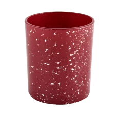 China Wholesale Custom Unique Red Glass Empty Glass Candle Jar manufacturer