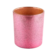 China Customizable Colour Rose Gold  Glass Jars  For Candle Making manufacturer