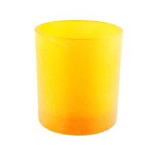 China Wholesale Luxury transparent yellow empty glass candle jars manufacturer