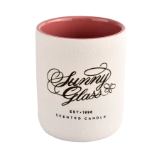 China Custom Logo Exclusive Label Candle Vessels Empty Ceramic Jars For Candles manufacturer