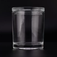China Hot sale 11.5 OZ clear glass candle jar with lid manufacturer