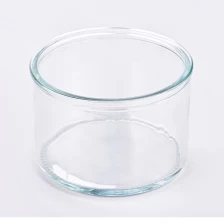 China home decor  large capacity  clear  glass candle holder manufacturer