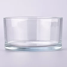 China Hot sale large capacity 3 soy wick scented clear glass candle jar manufacturer