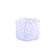 China Hot sale 510ml wide-outh glass candle jars with rockiness effect manufacturer