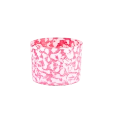 China Wholesale red wide mouth glass candle holder for candle making manufacturer