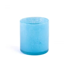 China Wholesale blue glass candle jars decorated with candle holders manufacturer