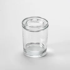China home decor 8oz glass candle jars with glass lid manufacturer