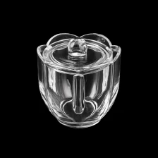 China New Unique Style Customize Color Glass Vessel 6oz Empty Candle Holder with Lid manufacturer