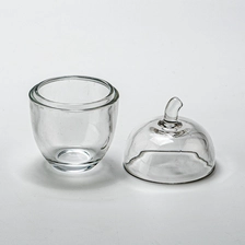 China Creative Style Home Decor Transparent Glass Jar Acorn Candle Vessel with Lid manufacturer