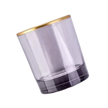 China gold rim luxury jars for candle making manufacturer