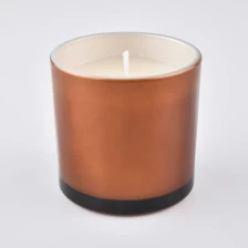 China massage candle glass jar with spraying color manufacturer