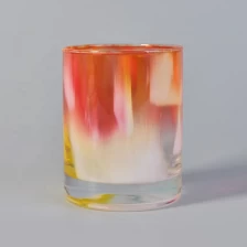 China 8oz Home decoration vintage painted glass candle holder manufacturer