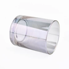 China colored candle jars glass with iridescent colors manufacturer