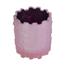 China Wholesales home decoration pink luxury glass candle jar holder manufacturer