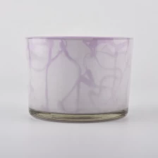 China luxury two color glass candle jar manufacturer
