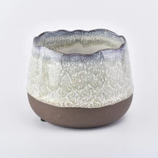 China Matte geo cut ceramic candle bowl home decor manufacturer