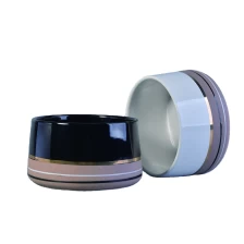 China Sunny new design black empty large Ceramic Candle Containers manufacturer
