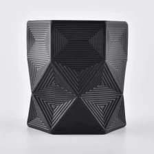 China 10oz 20oz Wholesales black geo candle glass jars manufacturer