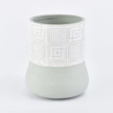 China Wholesales matte Ceramic candle jars with lids in bulk manufacturer