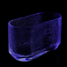 China 10oz New design custom oval glass candle jar with lid manufacturer