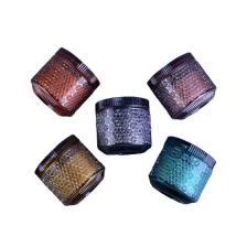 China Sunny design luxury glass candle jar with lid home decoration manufacturer