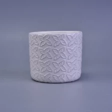 China 12oz Wholesales Antique white ceramic candle jar manufacturer