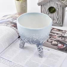 China 750ml Beautiful glazed ceramic candle vessels for home decor manufacturer