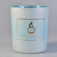 China Home decoration cylinder matte color glass candle jar manufacturer