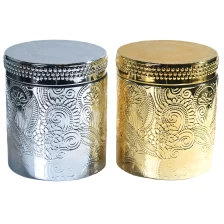 China 8oz 10oz 12oz Wholesales custom gold luxury candle holder glass with lids manufacturer
