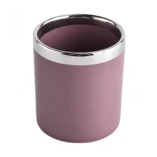 China decoration purple ceramic candle jar manufacturer