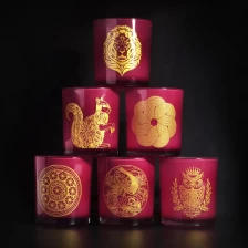 China Wholesales unique custom red glass candle holders manufacturer