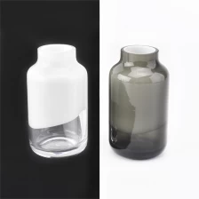 China 500ml white cylinder overlay glass reed diffuser bottles manufacturer