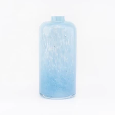 China 10oz luxury sky blue overlay glass diffuser bottle manufacturer