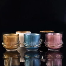 China 10oz Home decoration luxury heat resistant blue candle glass jar holder manufacturer